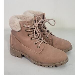 Madden Girl Boots Womens 9 Frannkie Boot Winter Warm Casual Boot Tie Up